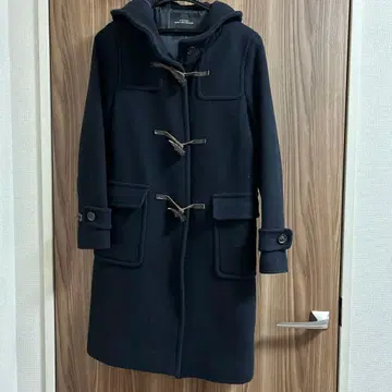 네이비 더플 코트 후드 부착 36