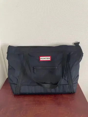 HUNTER 블랙 라지 토트백