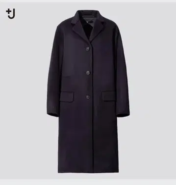 UNIQLO 플러스J 캐시미어 블렌드 체스터 코트 M 사이즈 네이비