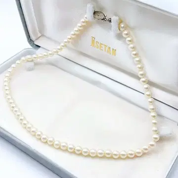 진주 목걸이 화이트 펄 5.9mm 전체 길이 40cm