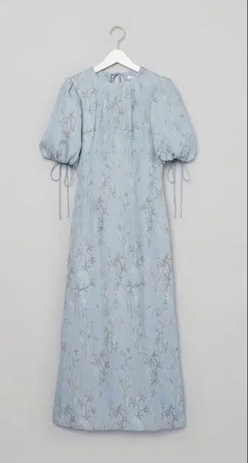 프레이 아이디 플라워 자카드 원피스 0 사이즈 스카이블루