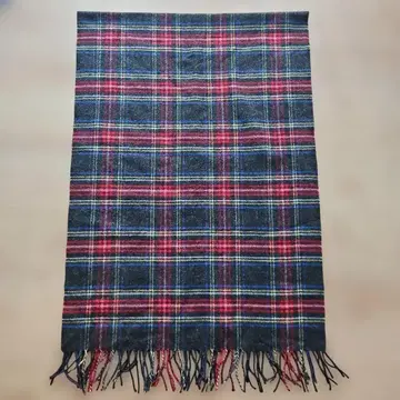 FREAK'S STORE 그레이 체크 무늬 울 대형 머플러 스톨 새상품급