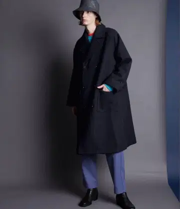 [ ENDER PRODUCTS ] 오버 사이즈 멜톤 더블 브레스트 코트