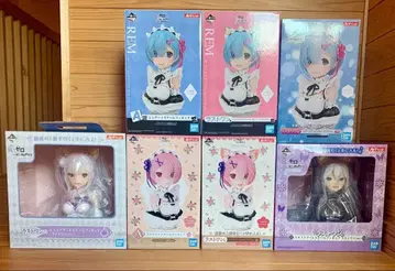 미개봉 새상품 리제로 렘 라무 에밀리아 에키드나 아트 스케일 피규어