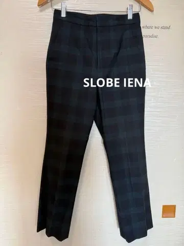 SLOBE IENA 체크 팬츠 34