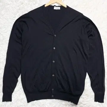 2022년 모델 JOHN SMEDLEY 블랙 가디건 XL 울 면