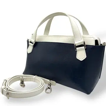 키타무라 숄더백 2way 바이컬러 가죽 15