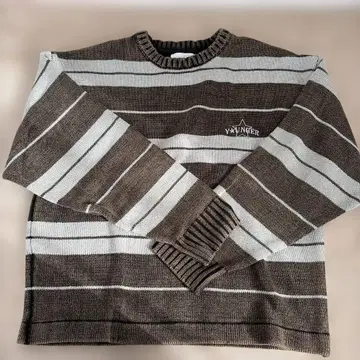 YOUNGER SONG 스트라이프 니트 스웨터 긴팔