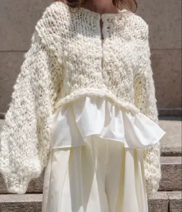 Acka 에이씨케이 에이 프릴 핸드 니트 가디건