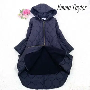 새상품급 에마 테일러 충전솜 3way 퀼팅 롱 코트 블랙 38