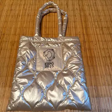EXPO 2025 실버 퀼팅 토트백