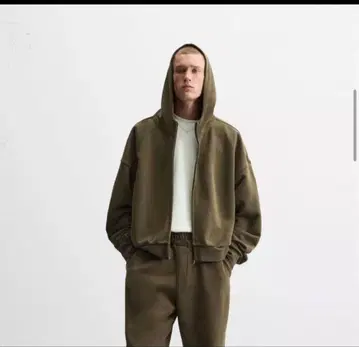 zara 크롭 지퍼 후드티