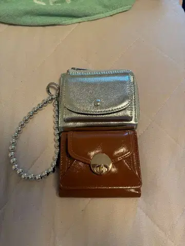 니코앤드 실버 브라운 미니 지갑 지갑 2세트 약간의 가격 인하 가능