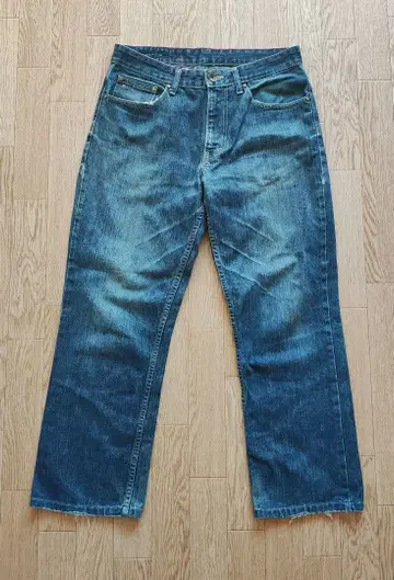 타미힐피거 데님 블루 스트레이트 청바지