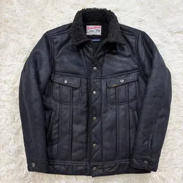 [새상품급] 리 쉽스 제트 블루 별주 페이크 무스탕 스톰 라이더 S