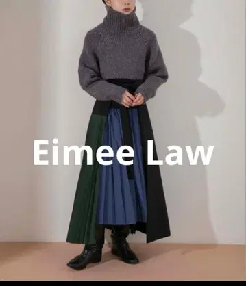 SALE Eimee Law 백 레이스업 숏 기장 니트 베스트 개성적