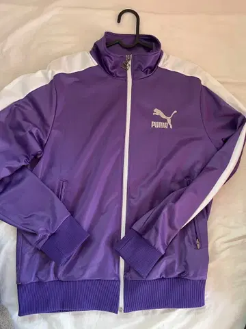 PUMA 보라색 저지 M 트랙 자켓