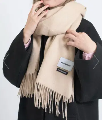 캐시미어 울 베이지 머플러