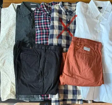 폴스미스 묶음 판매 긴팔 셔츠 5벌 팬츠 2벌 사이즈 XL