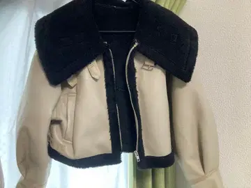 MURUA 숏 기장 자켓 베이지/블랙