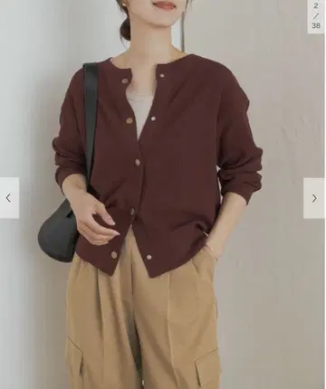 어반 리서치 도어스 턱 플라이스 가디건 버건디