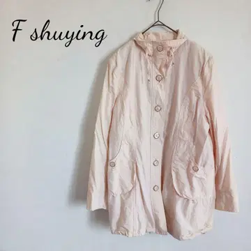 F shuying 실크 혼방 자켓 라이트 아우터 겉옷 밑단 드로스트