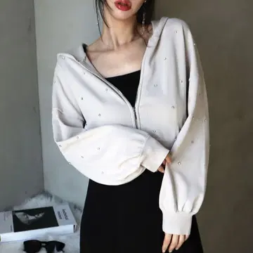 ROYAL PARTY 로얄 파티 비쥬 니트 후드티 겉옷