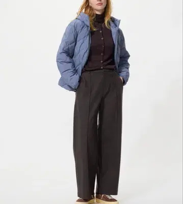 UNIQLO 브러쉬드 저지 와이드 팬츠