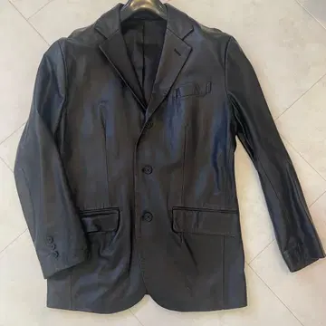 TOMMY HILFIGER 블랙 가죽 자켓 L/G 송아지 가죽