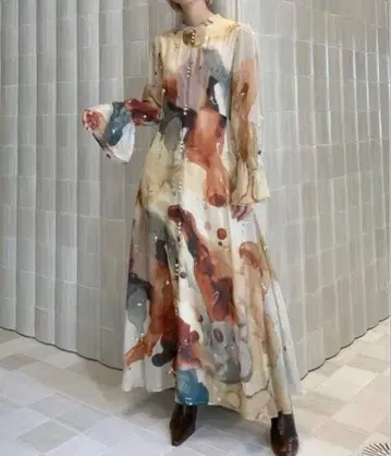 아메리빈티지 UNDRESSED AMELIA INK ART DRESS