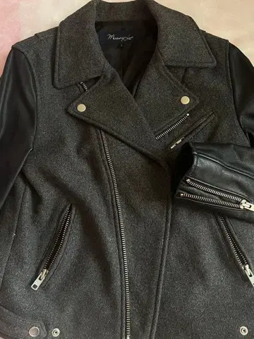 머큐리 듀오 이소재 가죽 라이더 프리 사이즈 소가죽