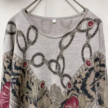 [ MAREX ITALIA ] 울 100% 꽃무늬 니트 롱 원피스