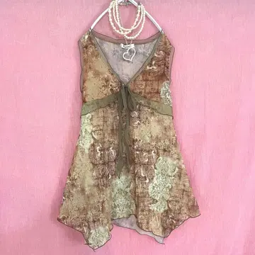 fairy grunge 페어리 그런지 튜닉 미색 폐허적인 y2k