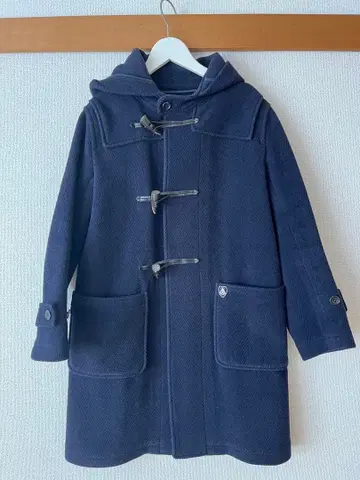 네이비 더플 코트 후드 부착
