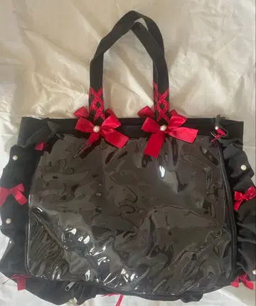 자카마트 이타백 이타백 프릴 디자인 블랙 레드 빨간색 블랙 A3