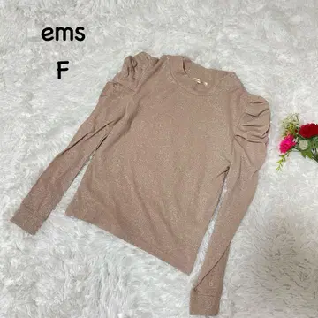 이임스 [ F ] 프릴 슬리브 블라우스 긴팔 라메 포함 걸리시 워셔블