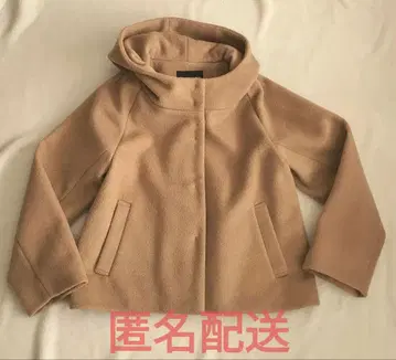 STRAWBERRY FIELDS 후드 부착 숏코트 베이지