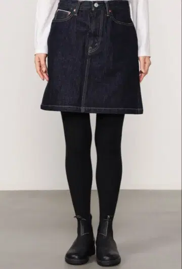 shinzone 블랙 데님 미니 스커트