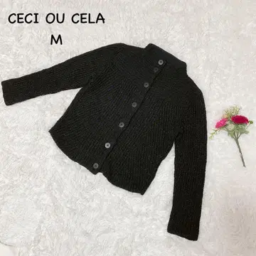 세시오세라 [ M ] 실크 리브 가디건 버튼 다운 가을/겨울 하이넥