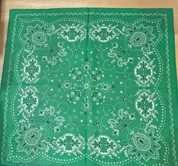 마니프리 manipuri 스카프 반다나 코튼 65 녹색 그린