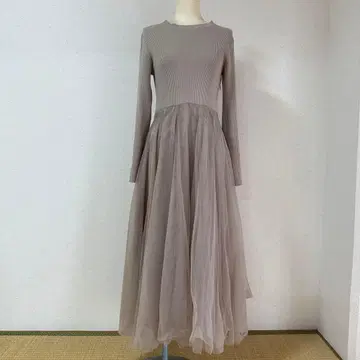 SNIDEL 그레이 베이지 롱 원피스