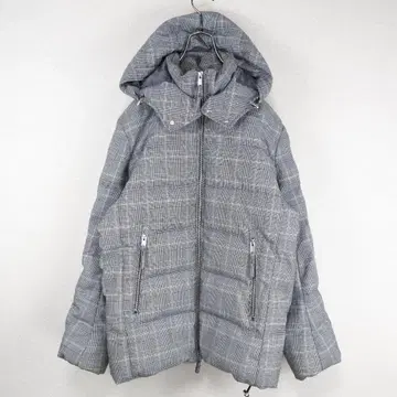 G7350*EDIFICE 에디피스 체크 무늬 다운 자켓 그레이