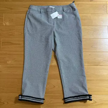 새상품 to be chic 리본 하운드투스 크롭 팬츠 46 빅 사이즈