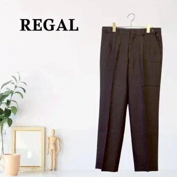 zG711 [ F ] REGAL 슬랙스 테이퍼드 체크 무늬 센터 프레스