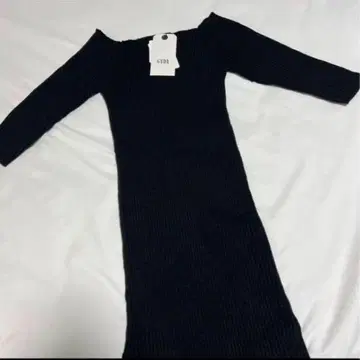 새상품 GYDA 리브 니트 블랙 원피스
