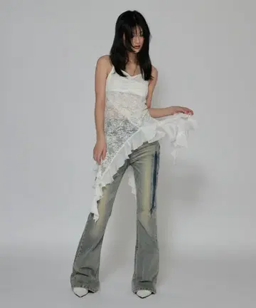 [새상품] alent 빈티지 워시 플레어 청바지