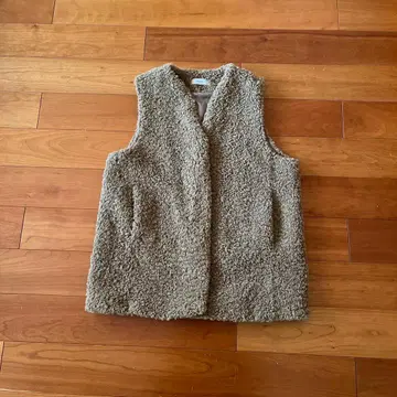 doux bleu 베이지 플리스 베스트