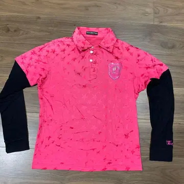 Dance With Dragon 별 패턴 긴팔 피케 셔츠