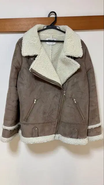 ENVYM 무스탕 라이더 자켓 코트