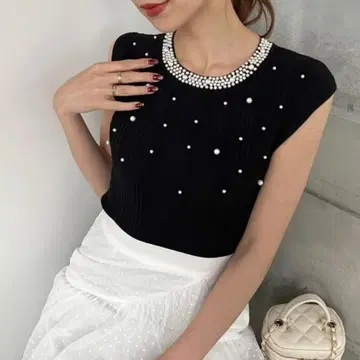 ROYAL PARTY 로얄 파티 펄 비쥬 니트